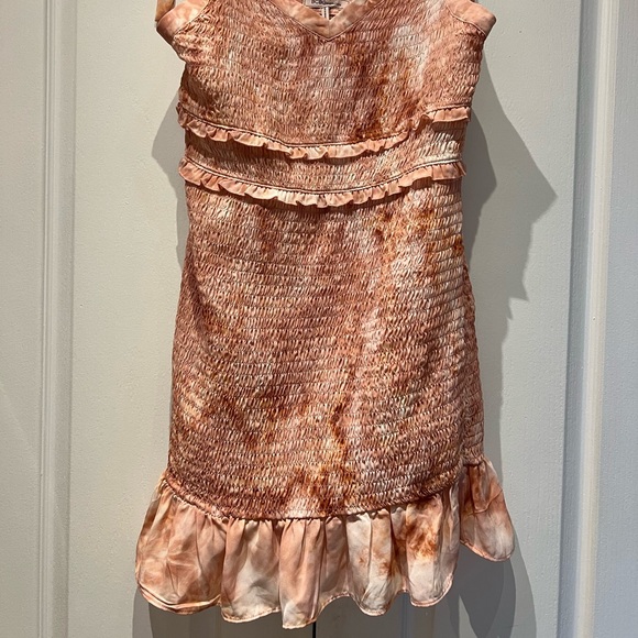 BCBG Short Summer Ruffle Tie Dress in Size L - Picture 2 of 8